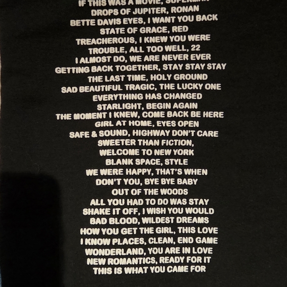 Taylor Swift Song Title Sweatpants – Medium Black Jerzees Nublend - Picture 6 of 8